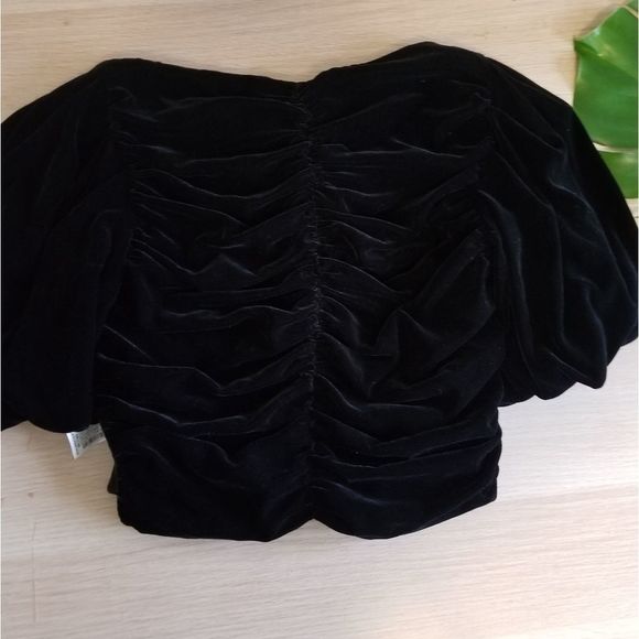 Zara Velvet Rouched Top - Picture 8 of 8